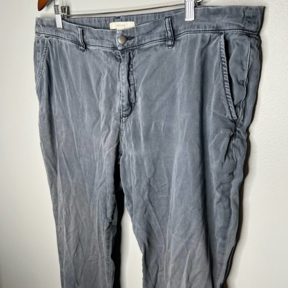 Sejour J. Crew plus size women's gray pants SJ359946WN stretch pockets size 18W - Picture 2 of 11